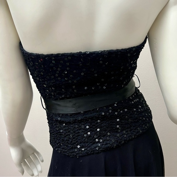 CACHE Black Belted Dress with Sequins Size S - Picture 5 of 7